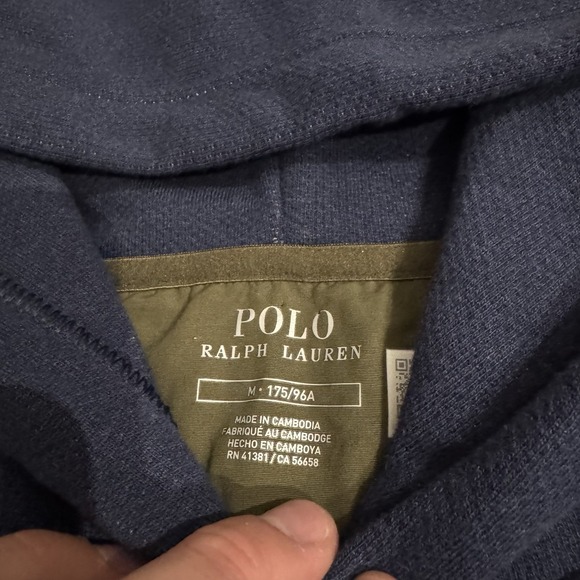 Polo Ralph Lauren Hoodie Mens M Blue Expedition Terry Henley Pullover NWT - Picture 2 of 8